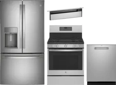 4 Piece Package Includes Refrigerator, Range, Hood And Dishwasher